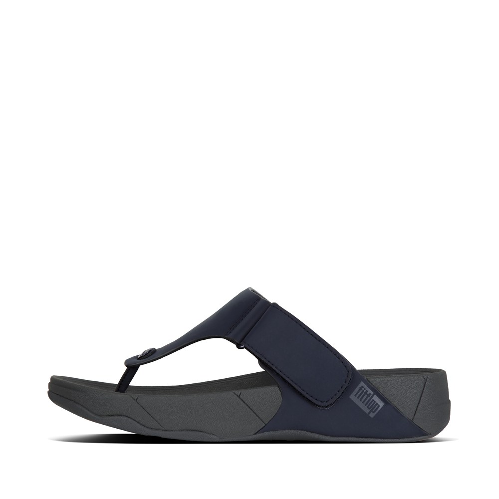 Fitflop Mens Sandals - Trakk Ii Neoprene Toe-post - Navy/Black - 590-QMXRCN